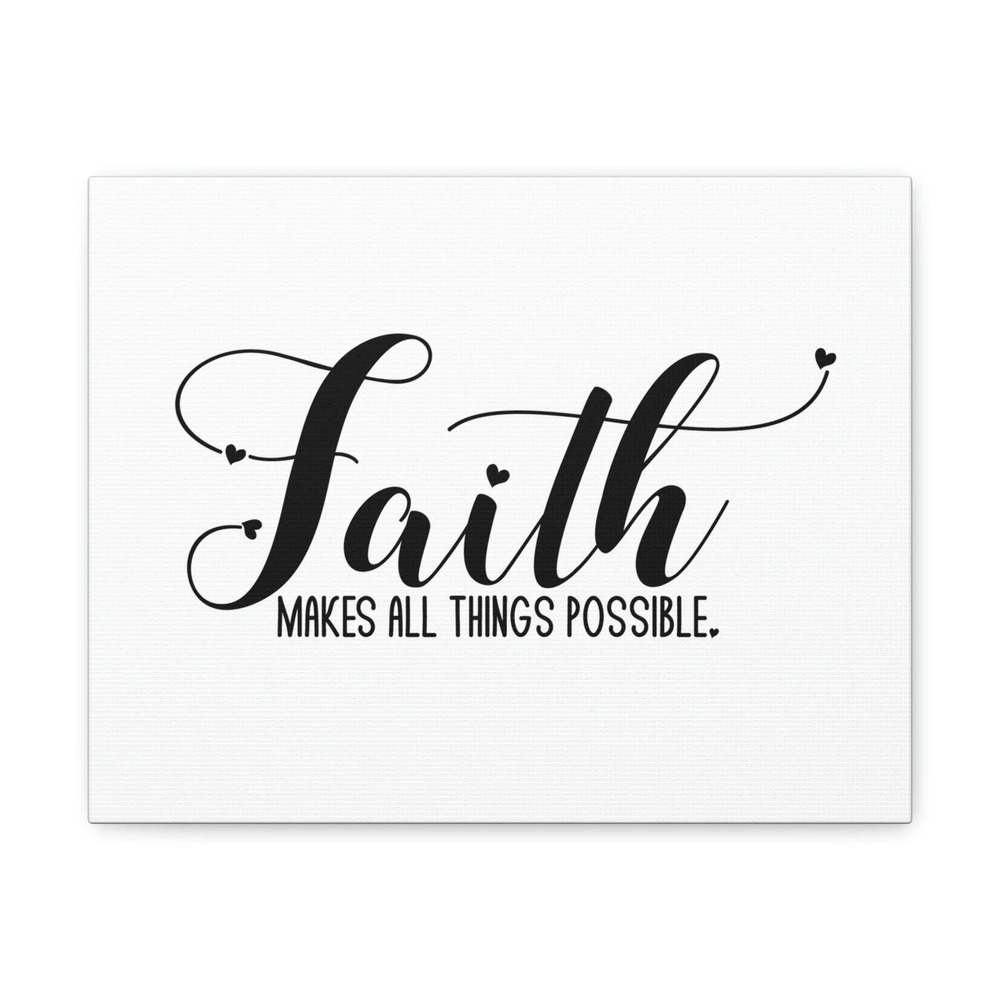 Scripture Walls Makes All Things Possible Mark 9:23 White Christian Wall Art